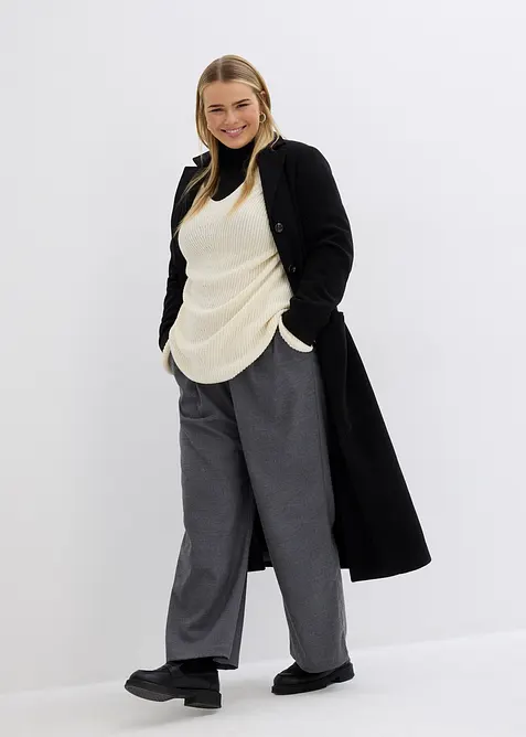 Oversizetr&ouml;ja i bomull och merinoull, bonprix