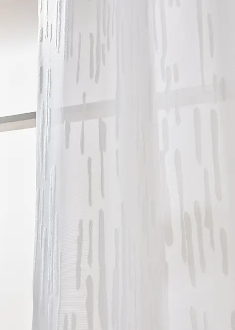 Enfärgad jacquardgardin (1-pack), bonprix