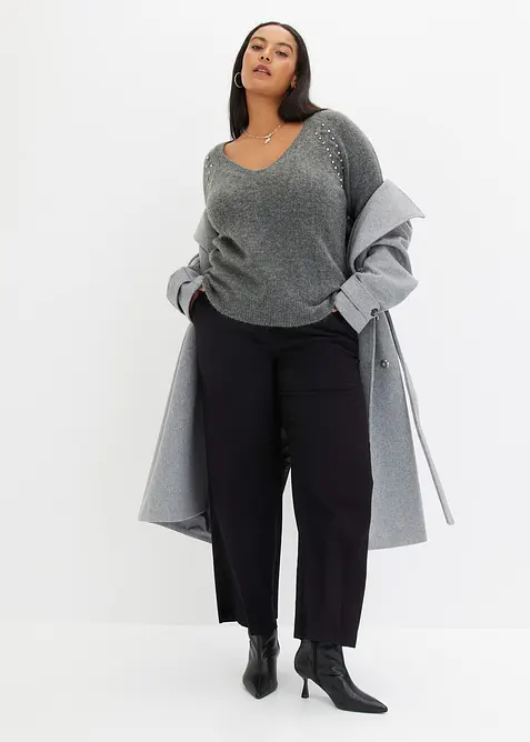 Luftig, vid byxa med viskos, bonprix