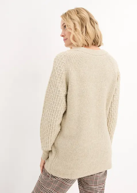 Stickad mamma-/amningströja, bonprix