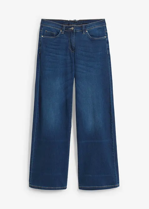 Wide Leg Jeans Mid Waist, med bekväm midja, bonprix