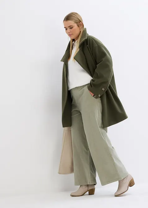 Manchesterbyxa med bekväm high waist, bonprix