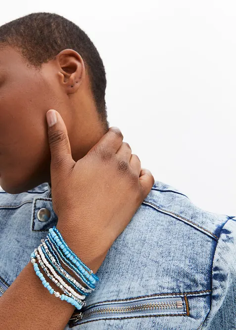 Armband med p&auml;rlor (10 delar), bonprix