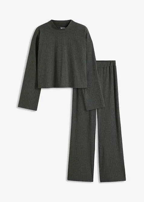 Mysdräkt i oversizemodell av mjukt, ribbstickat material, bonprix