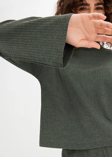 Mysdräkt i oversizemodell av mjukt, ribbstickat material, bonprix