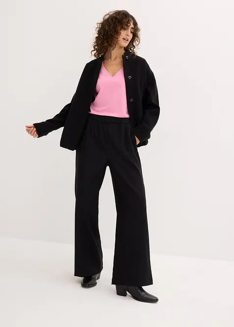 Figurnära långärmad topp (2-pack), bonprix