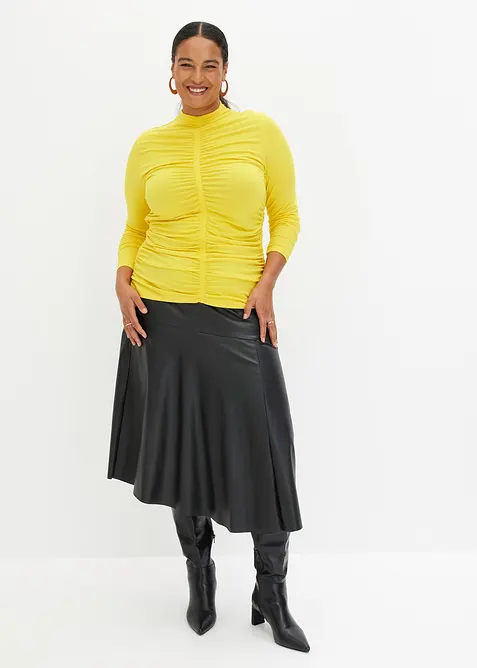 T-shirt med rynkning, bonprix