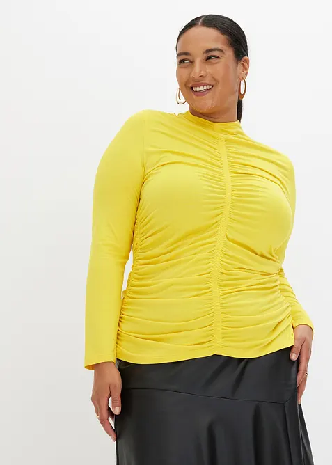 T-shirt med rynkning, bonprix