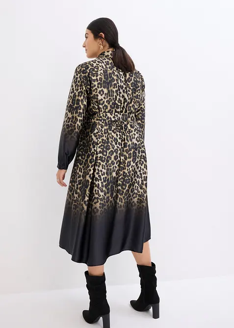 Skjortkl&auml;nning i satin, bonprix