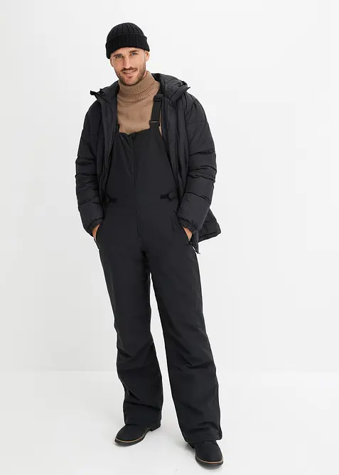 Vattentät och fodrad funktionsbyxa med hängslen, bonprix