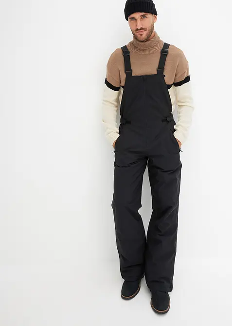 Vattentät och fodrad funktionsbyxa med hängslen, bonprix