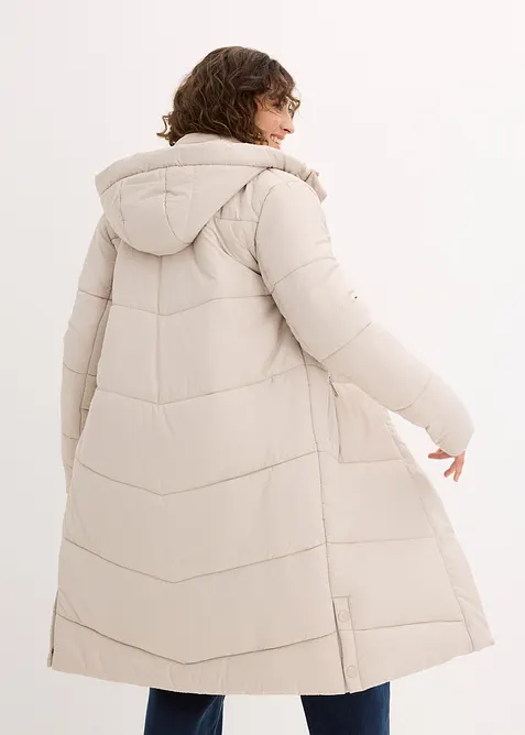 T&auml;ckkappa med teddyfodrad huva, bonprix