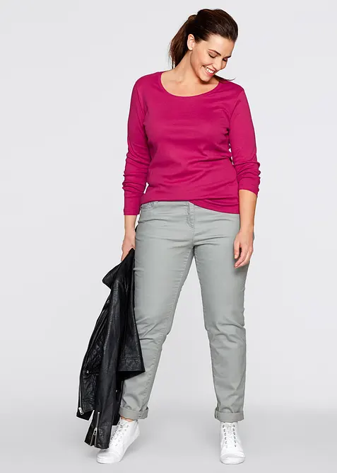 Långärmad bomullstopp, bonprix