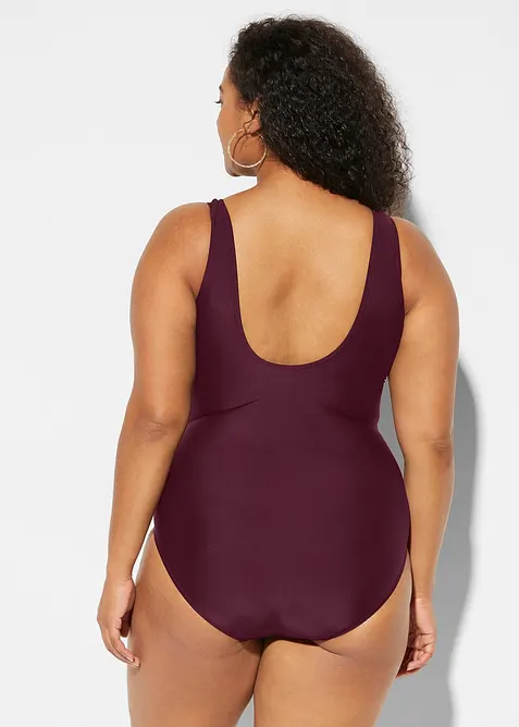 Baddräkt med prydnadsveck och lätt formande effekt, bonprix