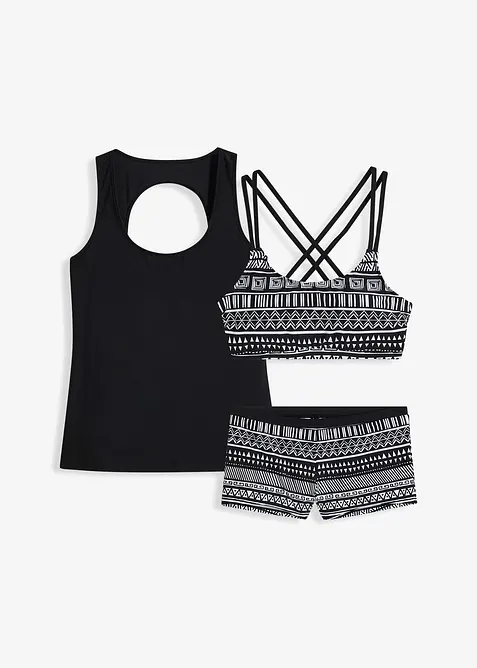 Tankini (3 delar) med BH-bikinitopp, bonprix