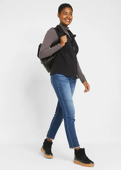 Fleeceväst med fickor, bonprix