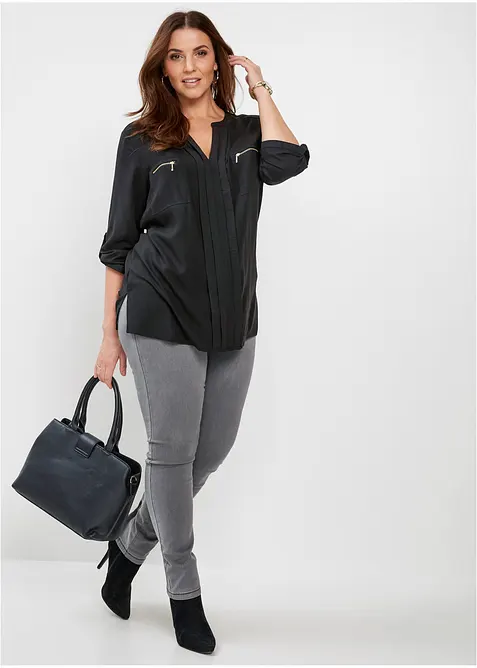 Blustunika i böljande viskos, bonprix