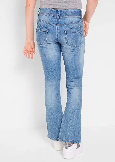 Bootcut Stretch Jeans Mid Waist för barn, bonprix