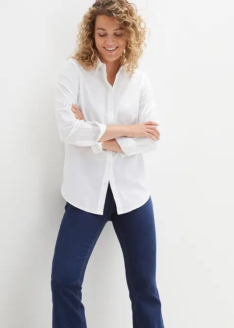 Skjortblus av ren bomull, bonprix