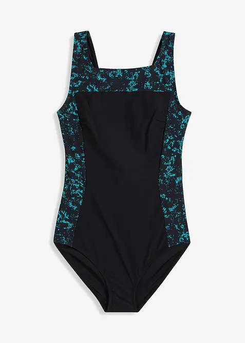 Baddräkt med fyrkantig ringning och medelhög formande effekt, bonprix