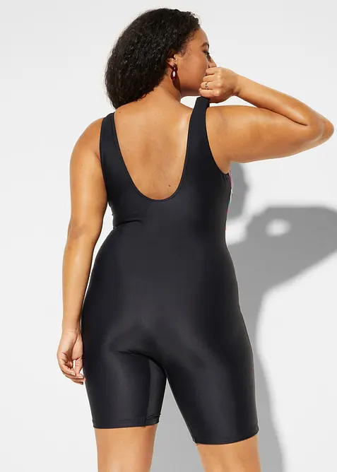 Baddräkt med ben och medelhög formande effekt, bonprix