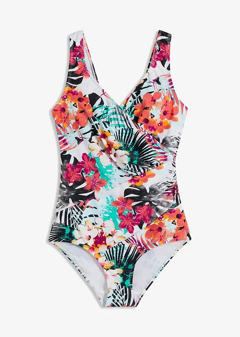 Baddräkt med omlottlook och medelhög formande effekt, bonprix