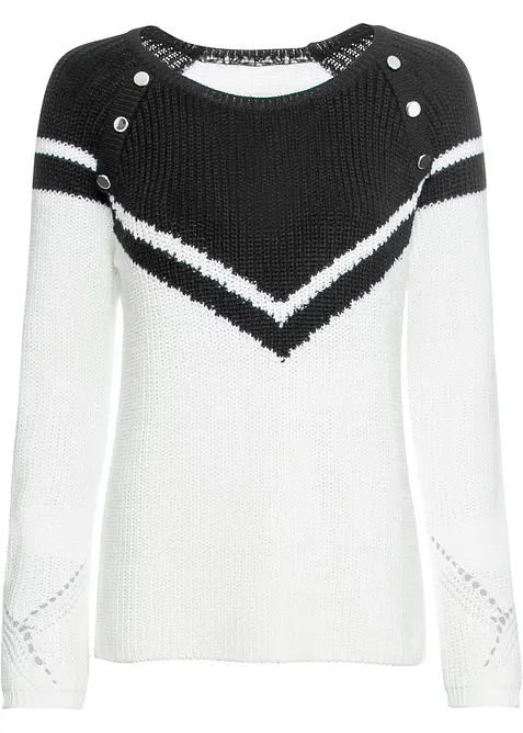 Tröja med knappar, bonprix