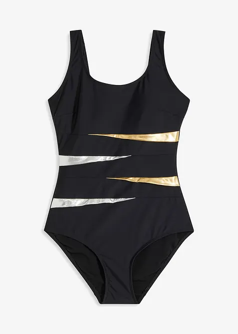 Baddräkt med infällningar och kraftigt formande effekt, bonprix