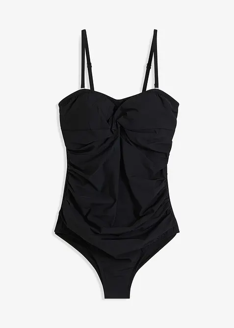 Bandåbaddräkt i omlottstil med medelhög, formande effekt, bonprix