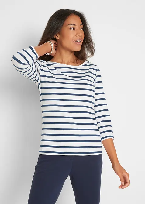 L&aring;ng&auml;rmad topp med ekologisk bomull, bonprix