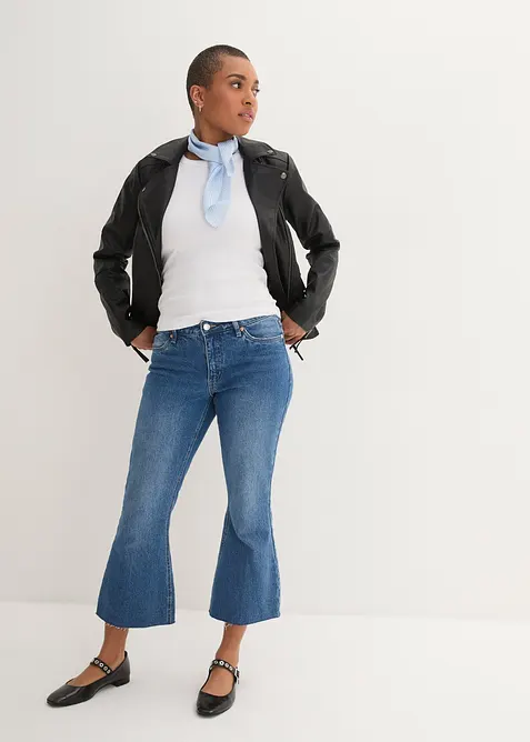 Jacka i skinnimitation av ren viskos, bonprix