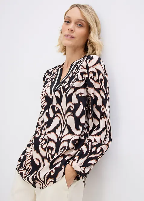 Blustunika i böljande viskos, bonprix