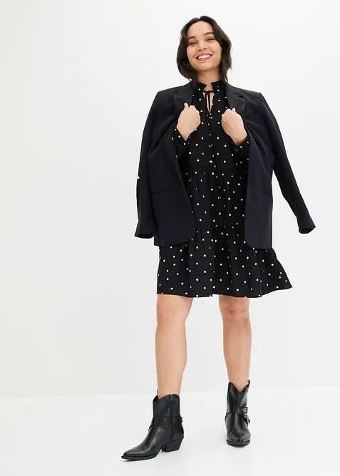 Tunikakl&auml;nning av cr&ecirc;pe med strukturyta, bonprix