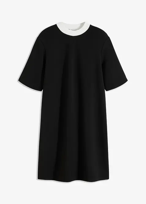 Minikl&auml;nning av scubamaterial med kontrasterande turtle neck, bonprix