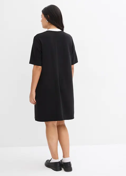 Minikl&auml;nning av scubamaterial med kontrasterande turtle neck, bonprix