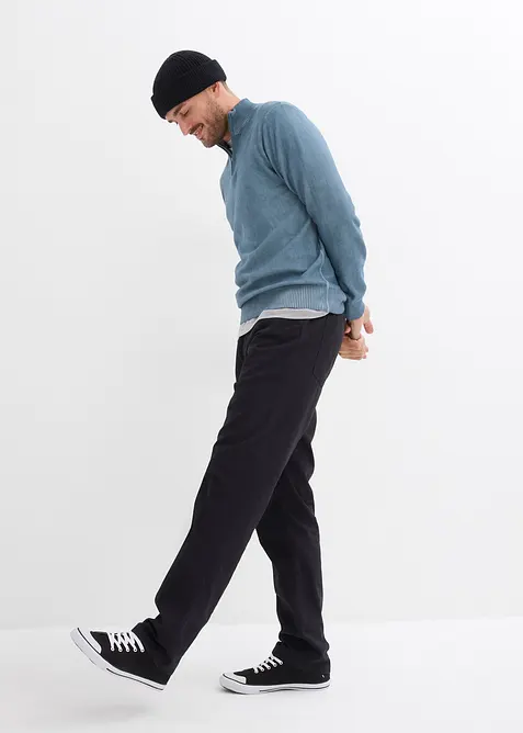 Dra p&aring;-byxa av ren bomull, Regular Fit, Straight (2-pack), bonprix