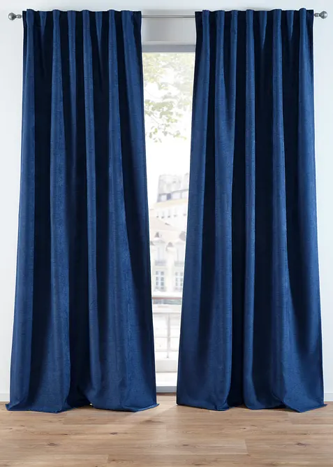 M&ouml;rkl&auml;ggande gardinl&auml;ngd med l&auml;tt struktur (2-pack), bonprix