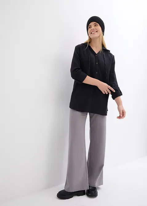 Muslinblus med luva, bonprix