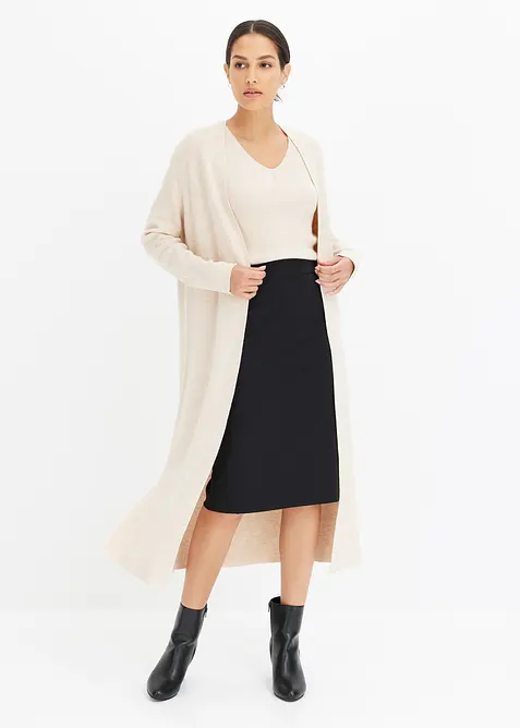 L&aring;ng cardigan med viskos, bonprix