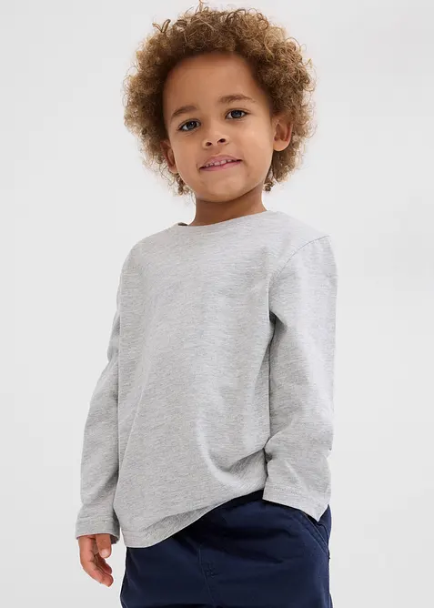 L&aring;ng&auml;rmad tr&ouml;ja med ekologisk bomull f&ouml;r barn (3-pack), bonprix