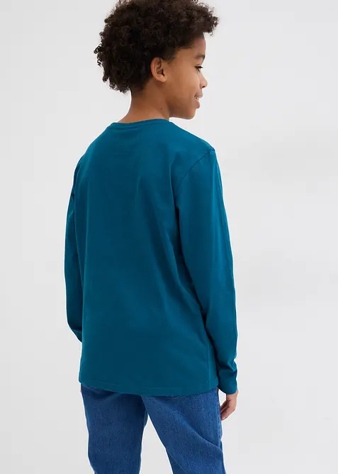 Långärmad T-shirt i ekologisk bomull (3-pack), bonprix