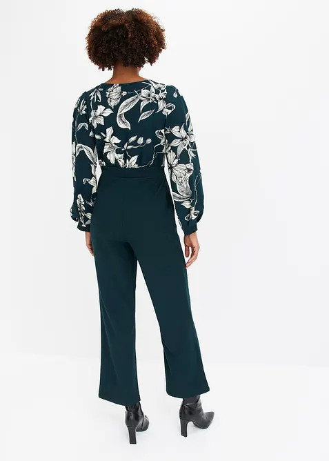 Jumpsuit i jersey med omlottlook, bonprix