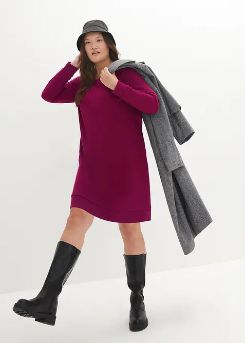 Klänning av mjuk frotté, bonprix