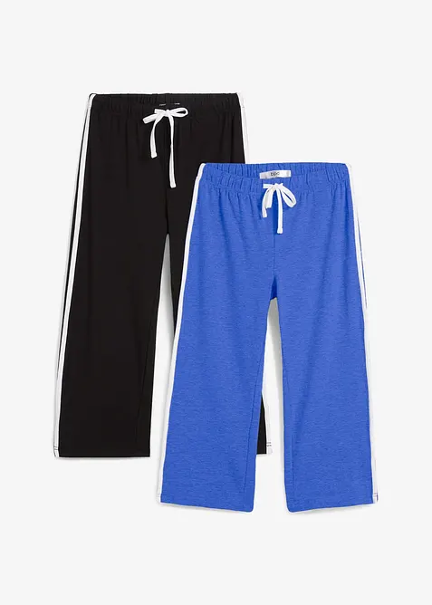 Capribyxa i bomullsstretch (2-pack), bonprix