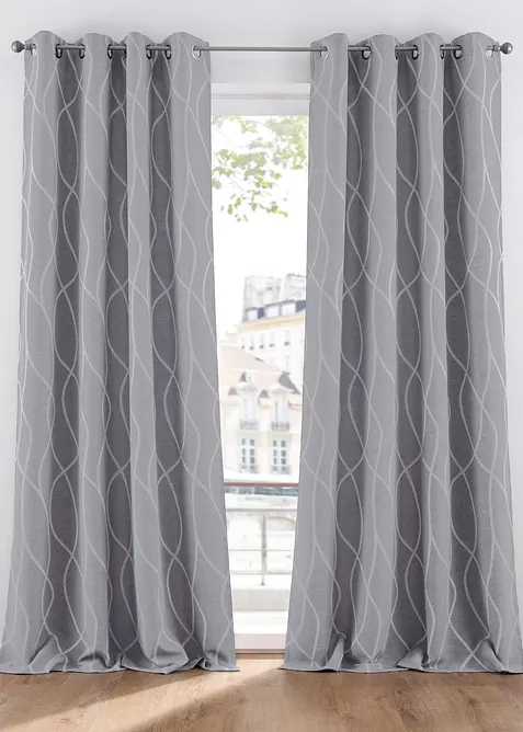 Gardinlängd i jacquard (1-pack), bonprix