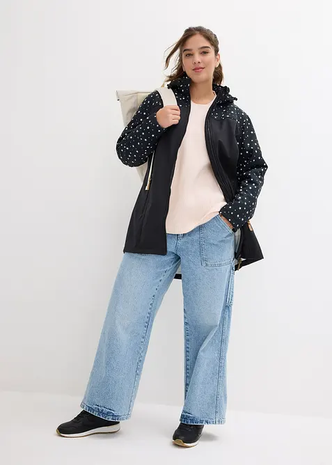 Funktionell softshellparkas med teddyfleece, bonprix