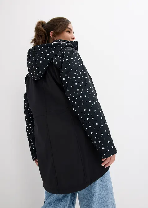 Funktionell softshellparkas med teddyfleece, bonprix