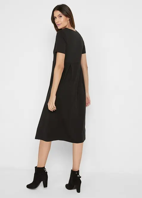 Mellanlång jerseyklänning i bomull, bonprix