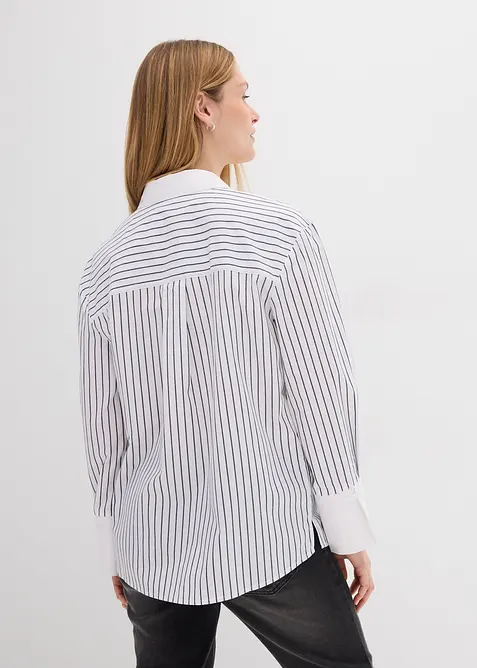 Blus i oversizemodell av bomull, bonprix