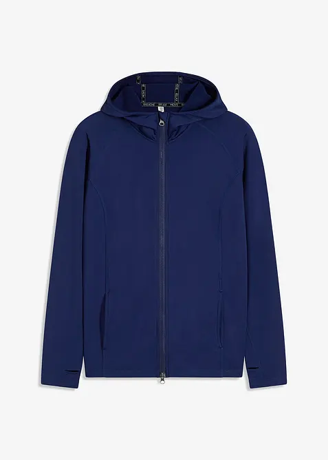 Fodrad tr&auml;ningsjacka med tumh&aring;l, bonprix